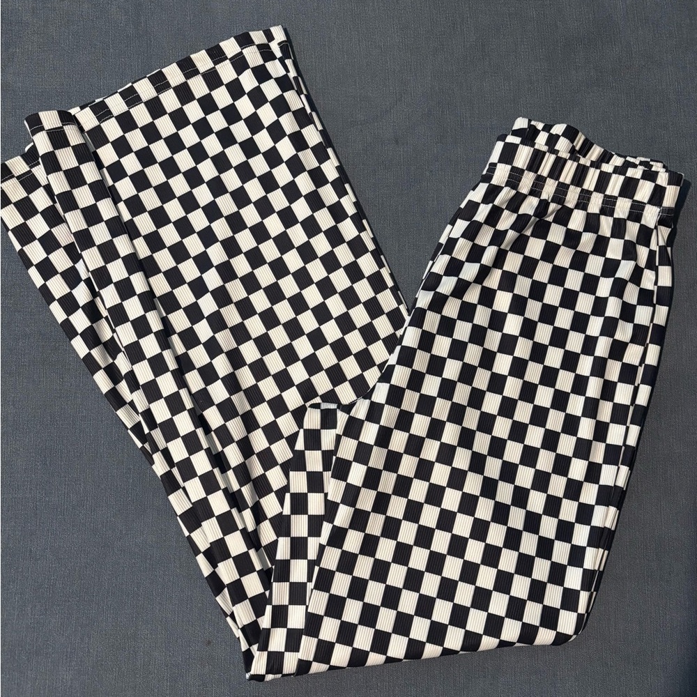 Black and White Checkered Boutique Pants